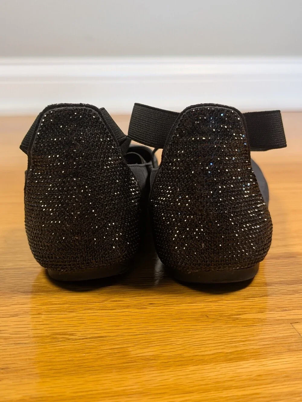 Copper Key - Girls' Loviee Black Leather W/Rhinestones Ballet Flats Size 4